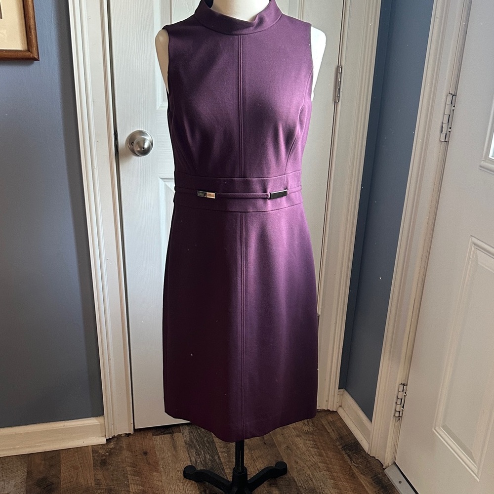 Etcetera Plum Sleeveless Midi Dress